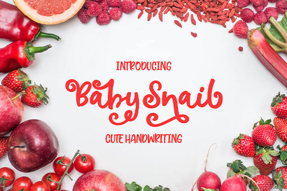 Baby Snail Font for Handmade Labels and DIY Projects