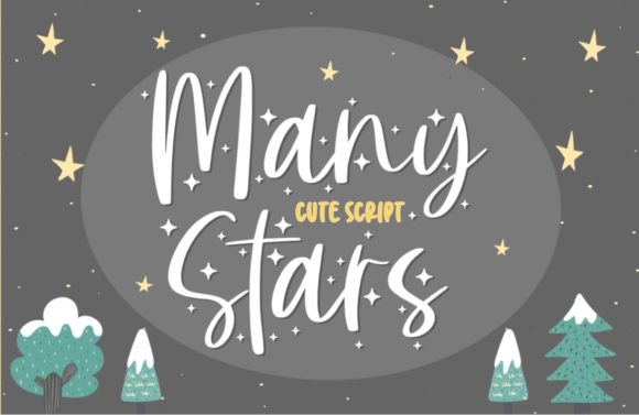 Many Stars Font: Magical Script for Holiday Marketing