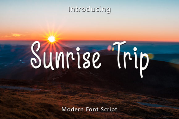 Sunrise Trip Font for Authentic Handmade Crafts