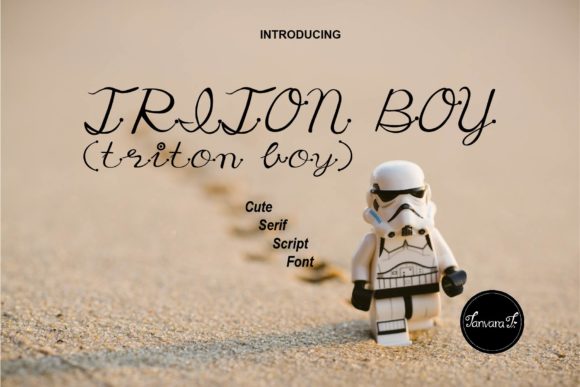 Triton Boy Font: Whimsical Script for Handmade Crafts
