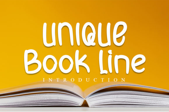 Unique Book Line Font for Friendly Small Business Branding