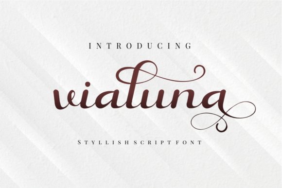 Vialuna Font: Elegant Script for Editorial Design